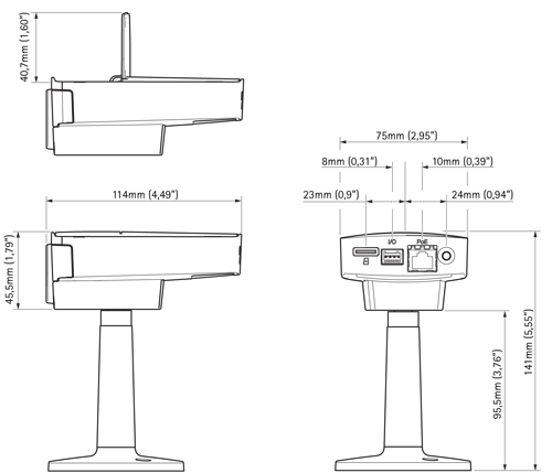 IPカメラ Axis ネットワークカメラ M1144-L 製品図解
