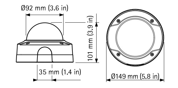 IPカメラ Axis ネットワークカメラ P3214-V 製品図解